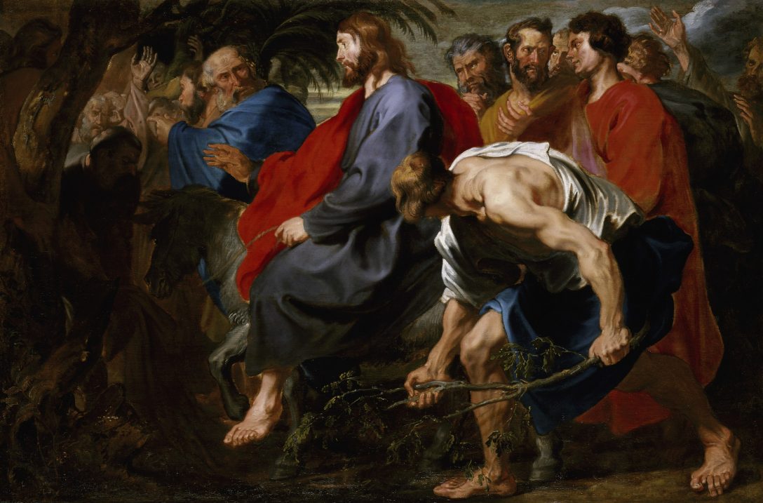 Christ enters Jerusalem on a Donkey