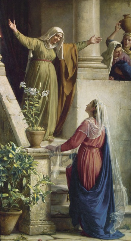 The Meeting of Mary and Elizabeth by Carl Heinrich Bloch 1866