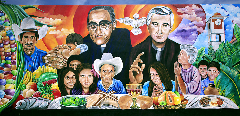 Mural of Rutilio Grande and Oscar Romero