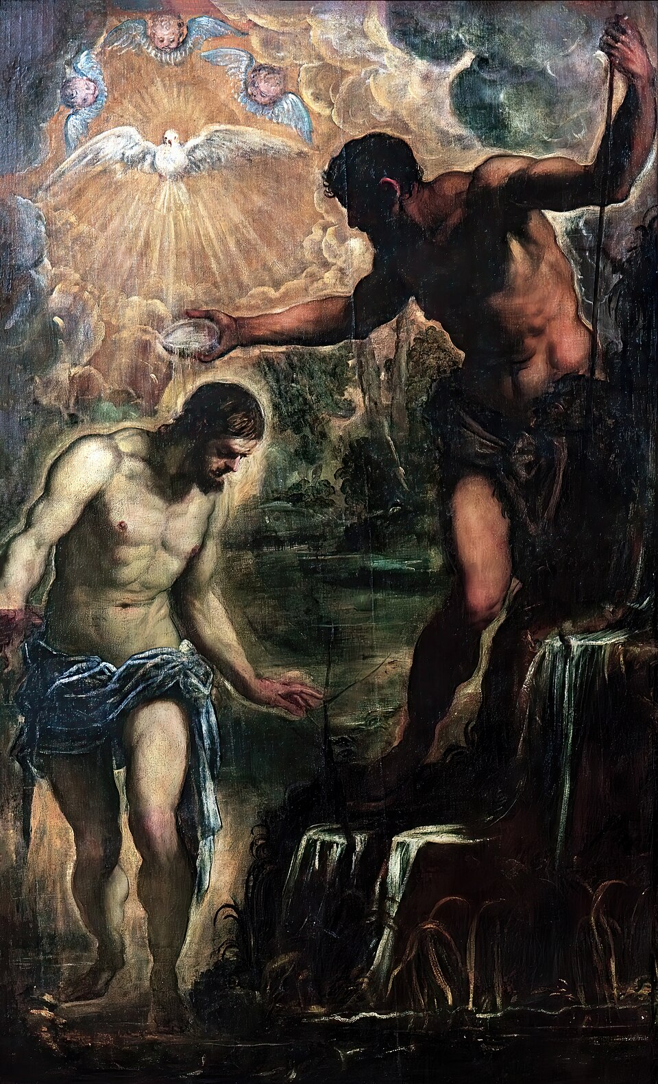 The Baptism of Christ: Jacopo Tintoretto c 1580